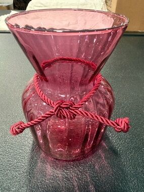 Vintage Pilgrim Cranberry Glass Vase